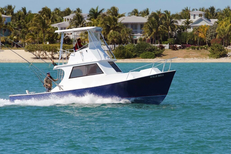 Wild Bill Charters Key West boat underway in the Florida Keys.